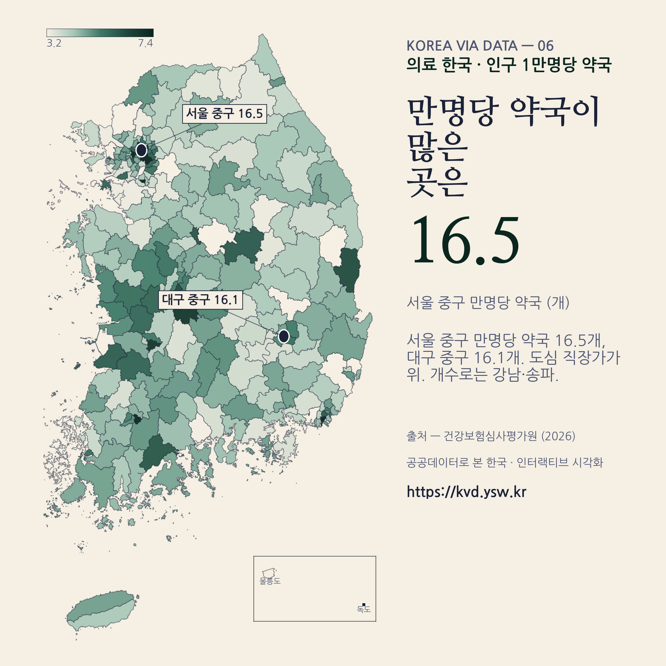 만명당 약국 — 서울 중구 16.5, 대구 중구 16.1. 도심 직장가가 위.